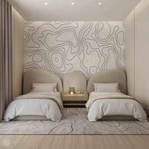 Baby Bed Room wall head board bed