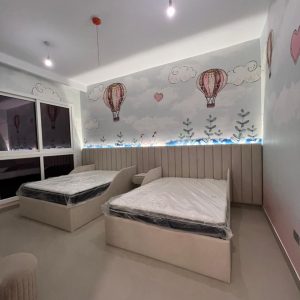 Baby Bed Room wall head board bed
