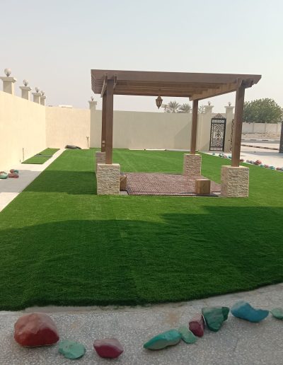 Out Door furniture and garden grass - 1