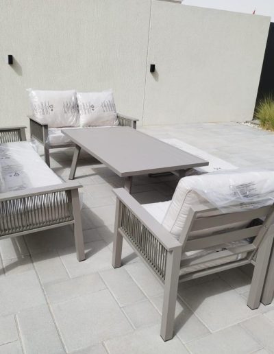 Out Door furniture and garden grass - 1