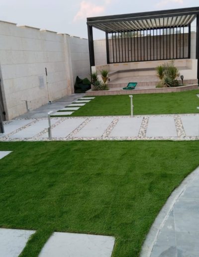 Out Door furniture and garden grass - 1