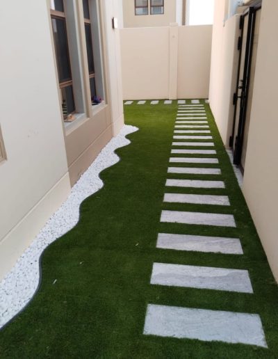 Out Door furniture and garden grass - 1